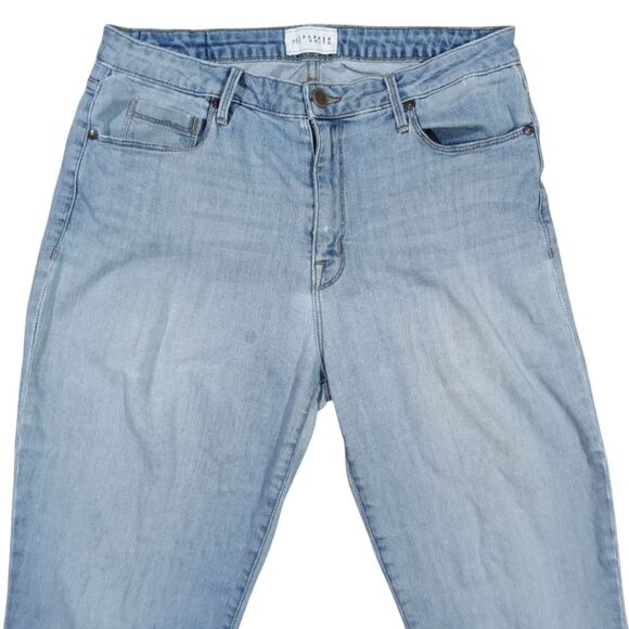 Parker Smith Light Wash Denim Relaxed Straight Jeans Women's Size 32W High Rise - Picture 3 of 8